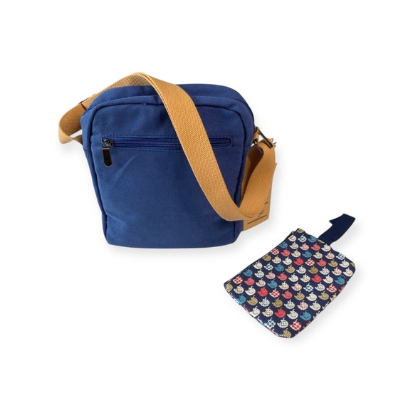 new Kemy’s ☀︎︎ Crossbody Purse Handbag Bag ☀︎︎ Elephant Print ☀︎ Navy Blue ☀︎ - Picture 11 of 16